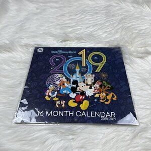 NEW Disney Parks 2018-2019 Wall Calendar 16 Months Walt Disney World Colorful